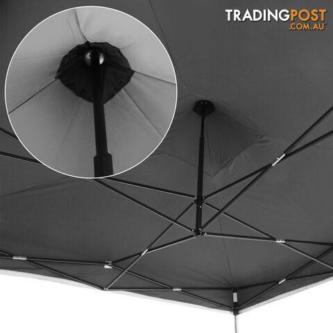 3m x 3m Pop-up Garden Outdoor Gazebo Black - photo 5 of 8