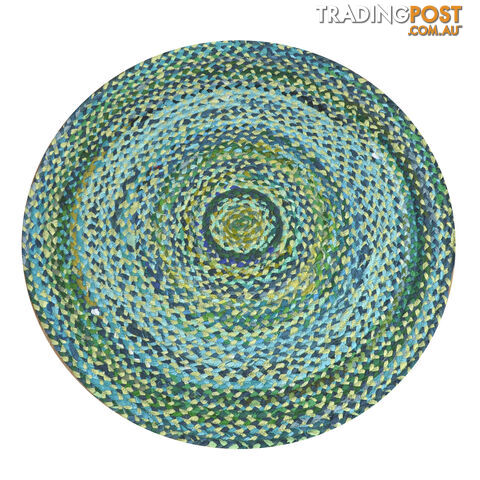 Cotton Green Rug Green 120x120cm