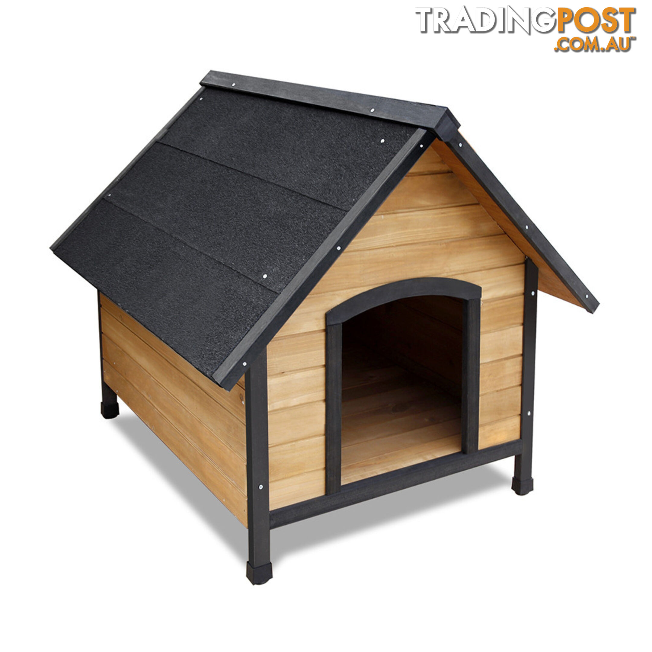 Timber Dog Kennel w/ Food Bowls