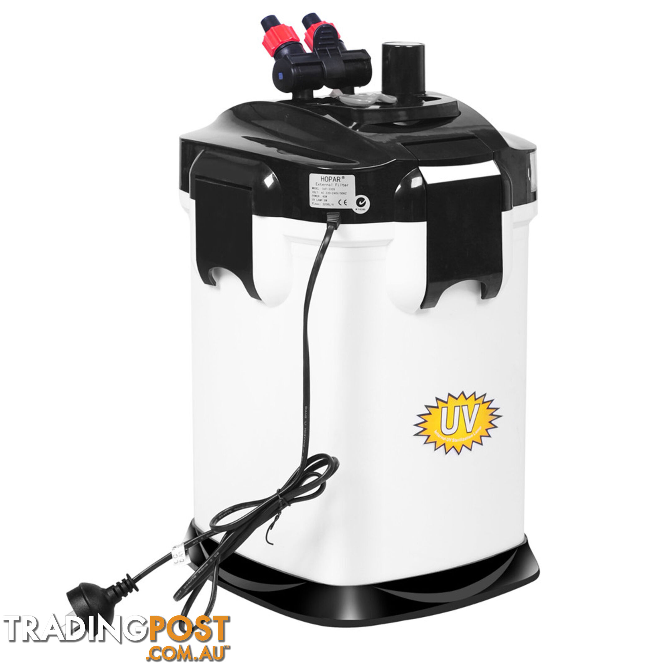 Aquarium Fish Tank External Canister Filter 2200LPH White
