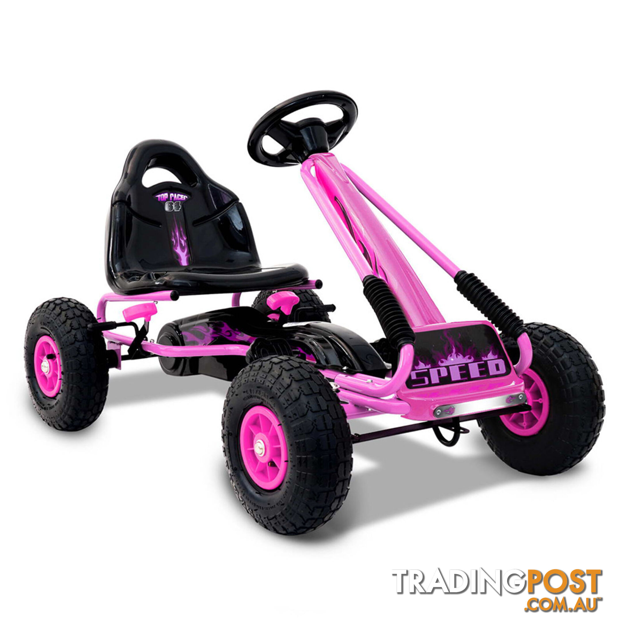 Kids Pedal Go Kart - Pink