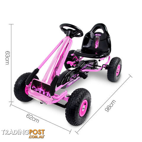 Kids Pedal Go Kart - Pink