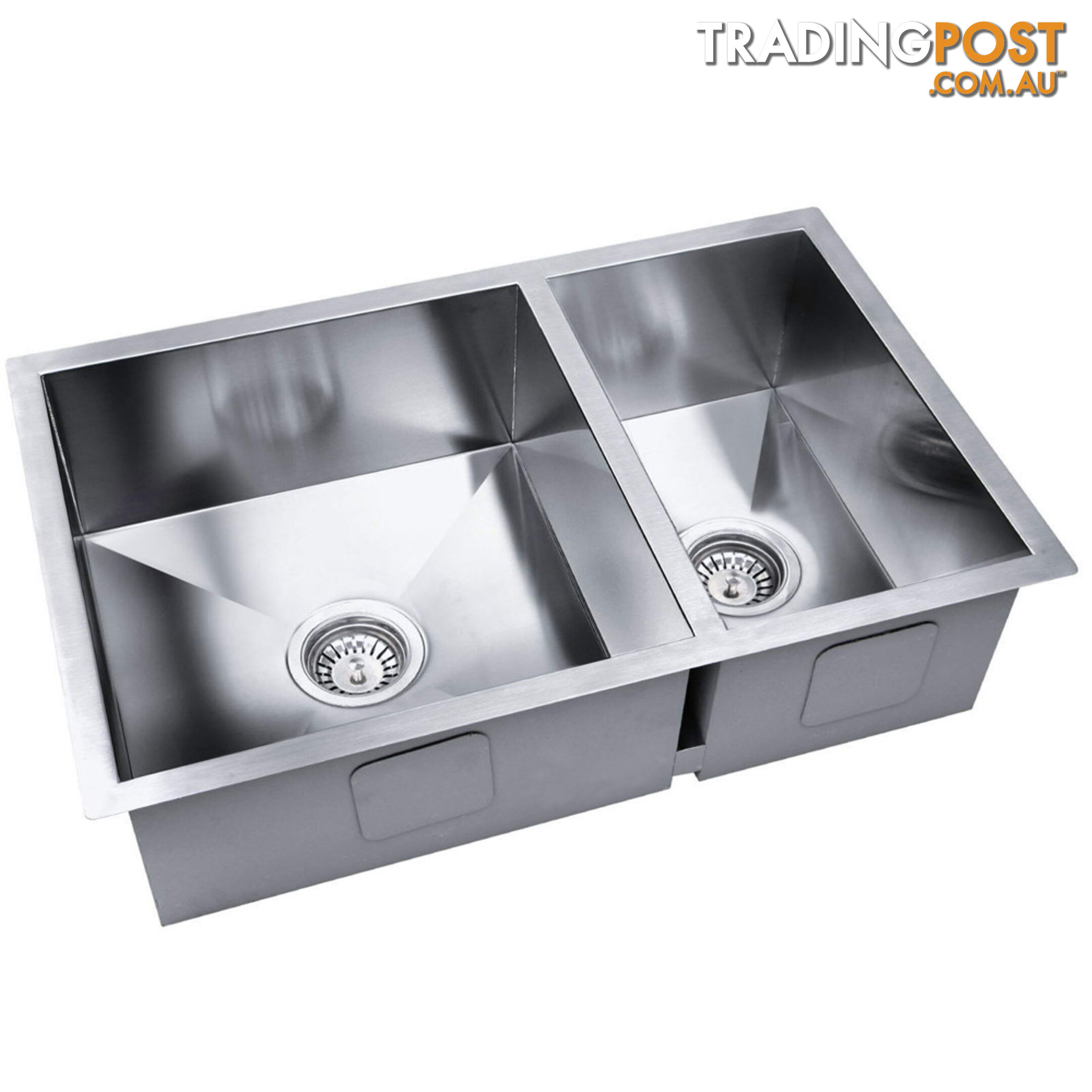 Stainless Steel Kitchen/Laundry Sink w/ Strainer Waste 770 x 450 mm