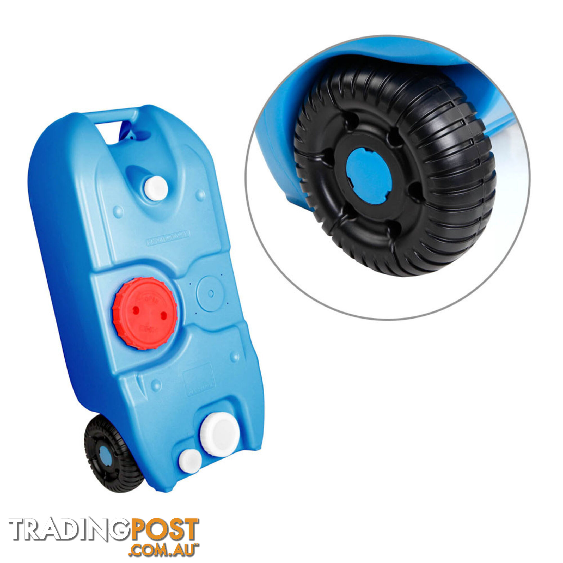 40L Portable Wheel Water Tank Blue