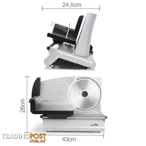 150W Meat Slicer with Stainless Steel Blade - Silver - photo 2 of 10