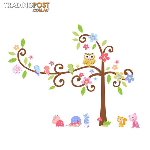 Tree with Cute Animals Wall Stickers - Totally Movable