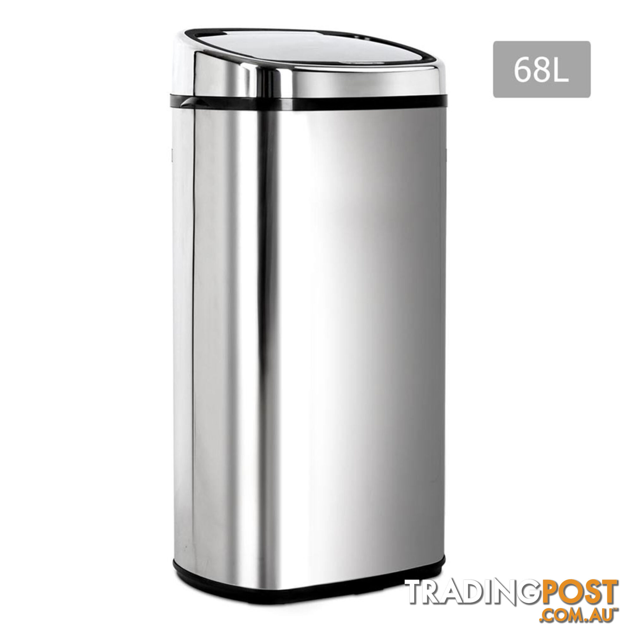 Stainless Steel Pedal  2 Compartments  Rubbish Bin 60L