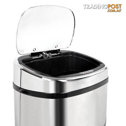 Stainless Steel Pedal  2 Compartments  Rubbish Bin 60L