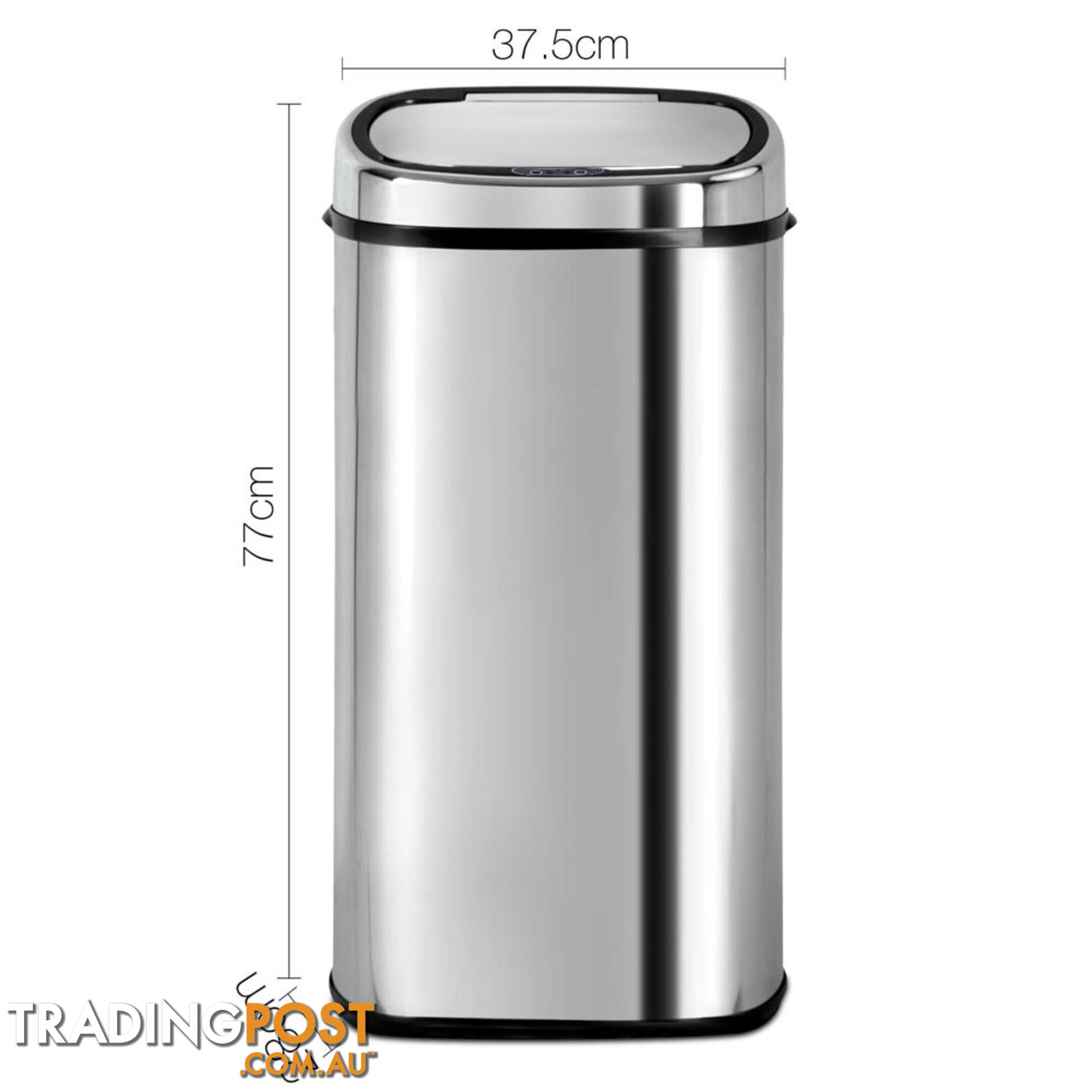 Stainless Steel Pedal  2 Compartments  Rubbish Bin 60L