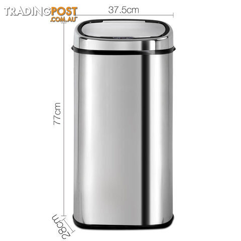 Stainless Steel Pedal  2 Compartments  Rubbish Bin 60L