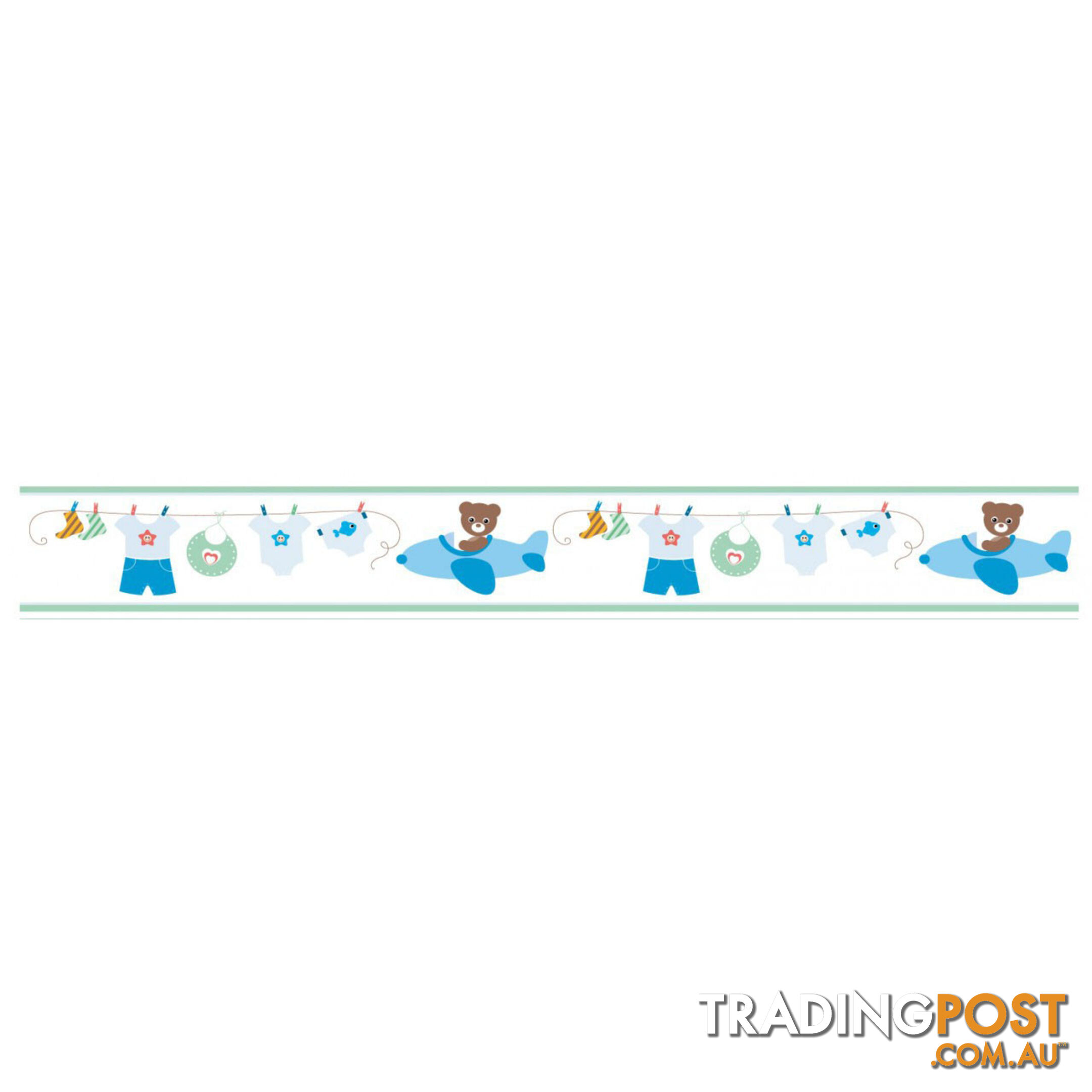 Boys Blue Bears Wall Border Stickers - Totally Movable