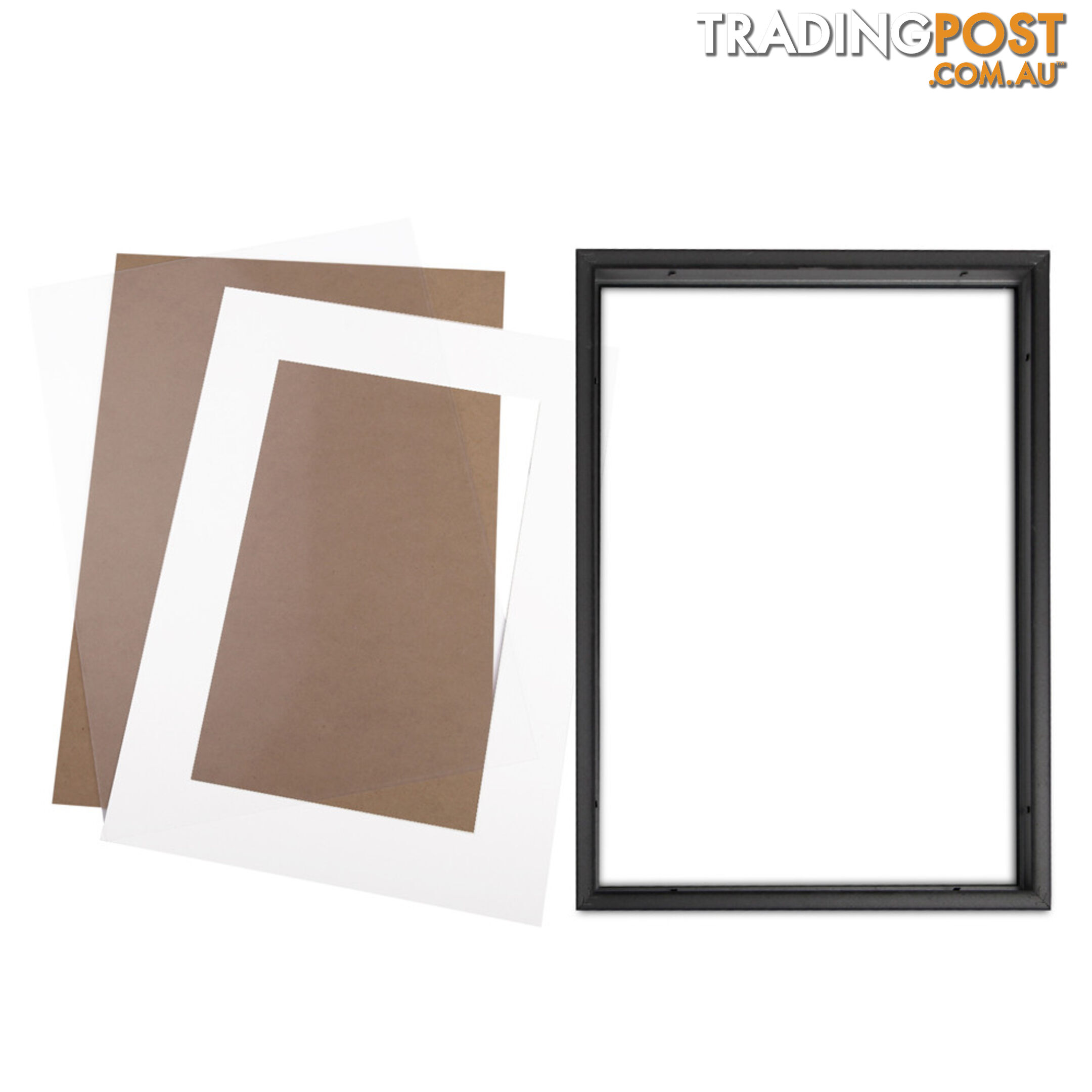 3 pcs Photo Frames Set Wall Black