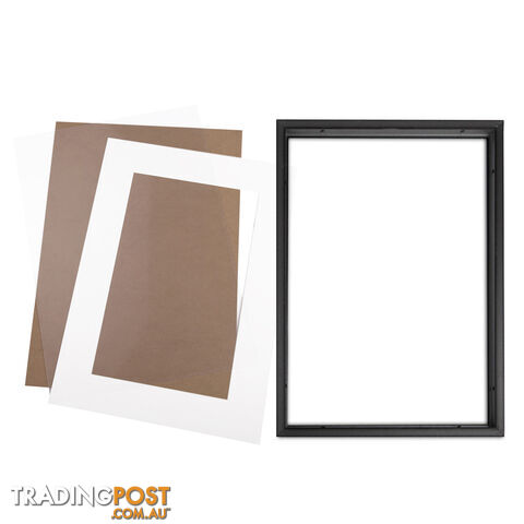 3 pcs Photo Frames Set Wall Black