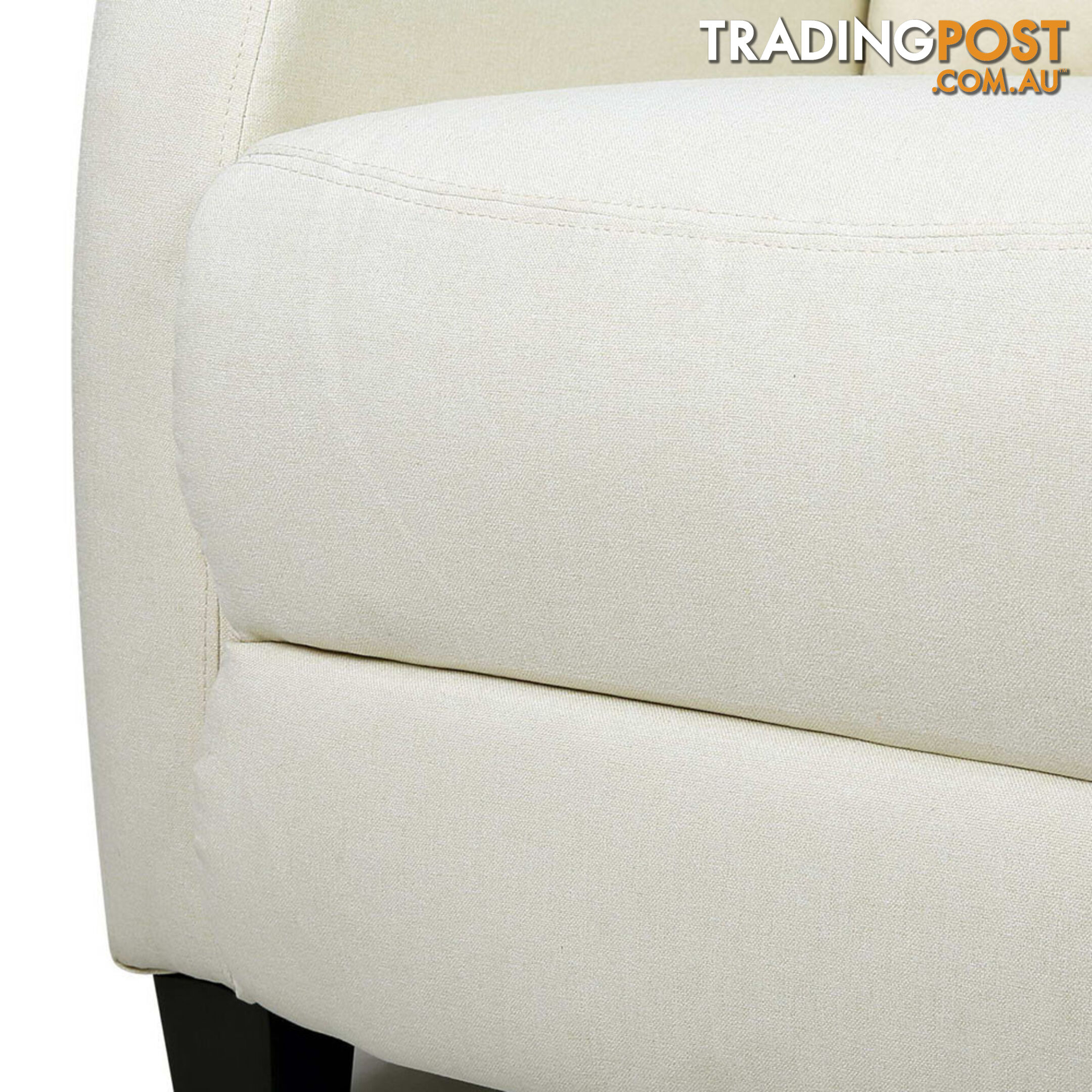 Linen Fabric Armchair Recliner - Beige