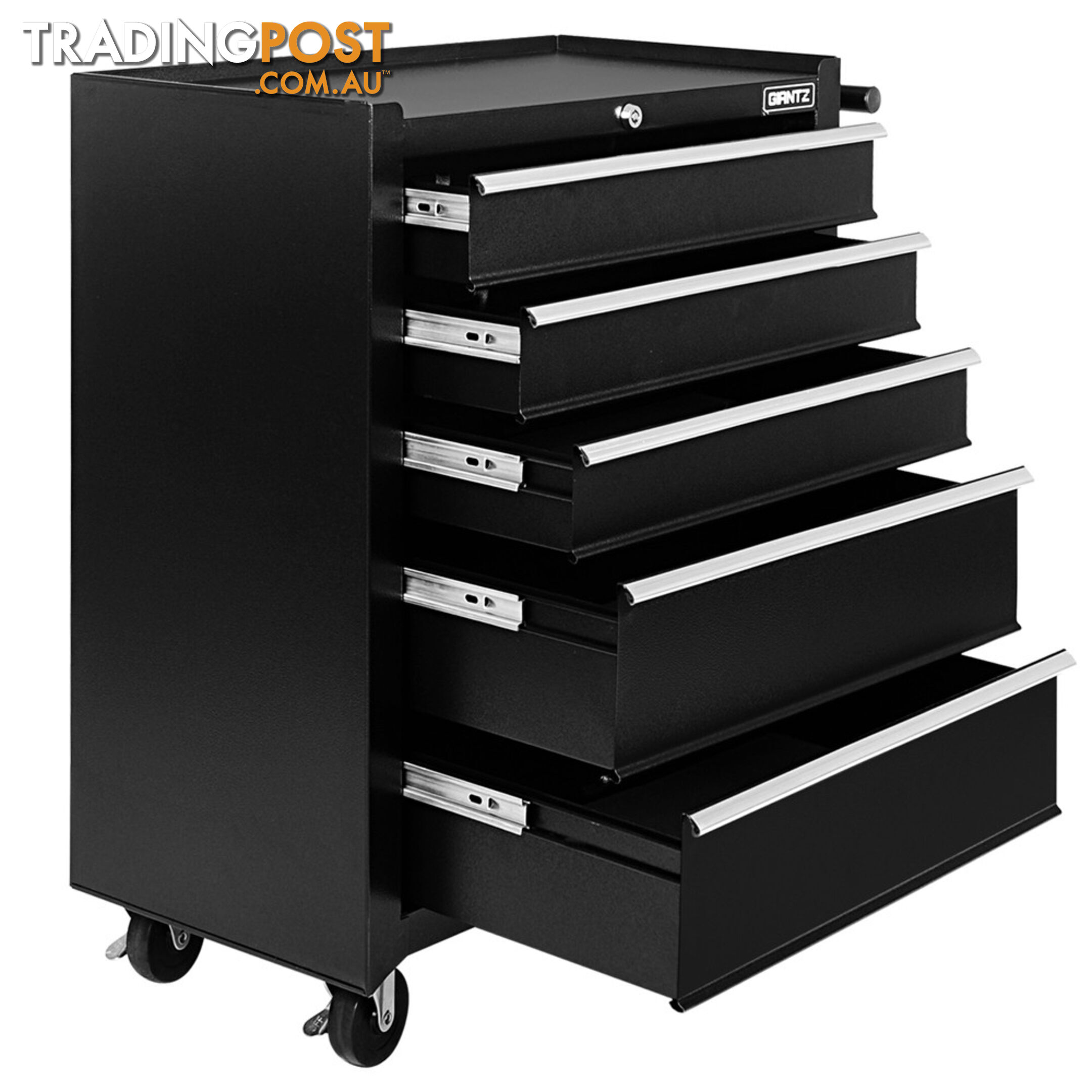 5 Drawers Roller Toolbox Cabinet  Black