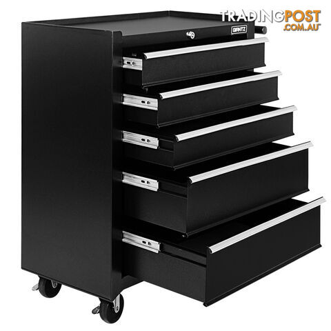 5 Drawers Roller Toolbox Cabinet  Black