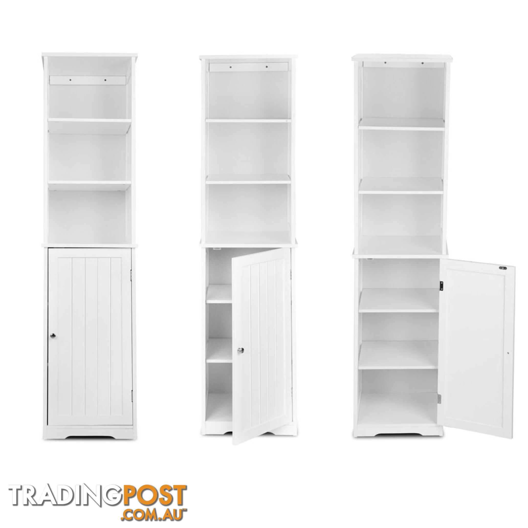 6 Tier Storage Cabinet - White