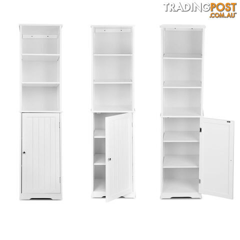 6 Tier Storage Cabinet - White