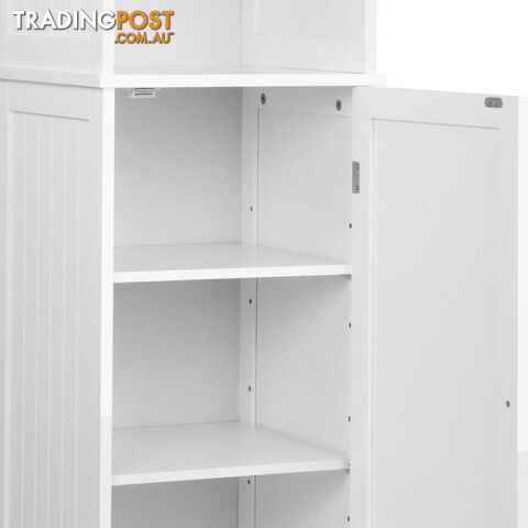 6 Tier Storage Cabinet - White