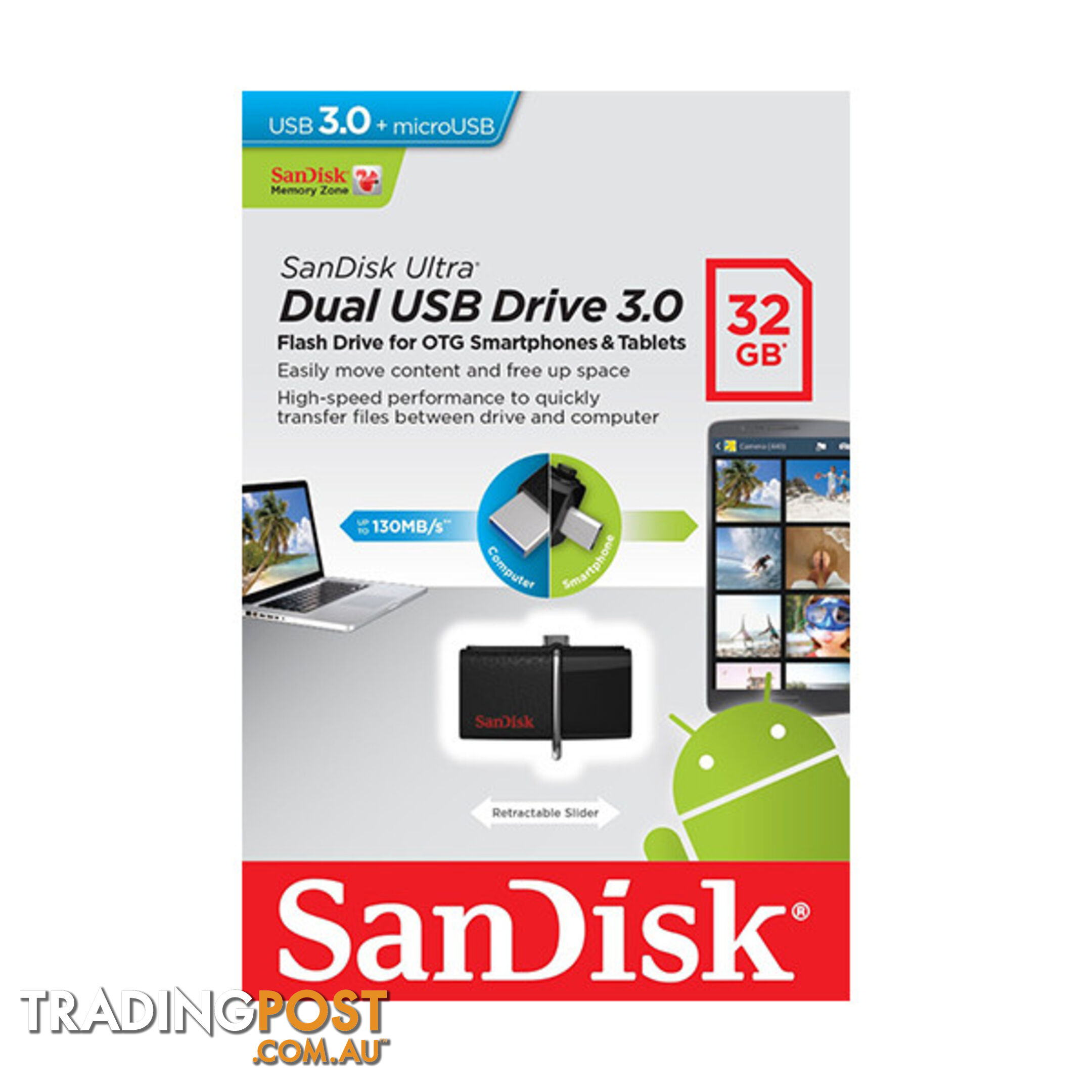 Sandisk SDDD2-064G OTG-64G Ultra Dual USB 3.0 Pen Drive