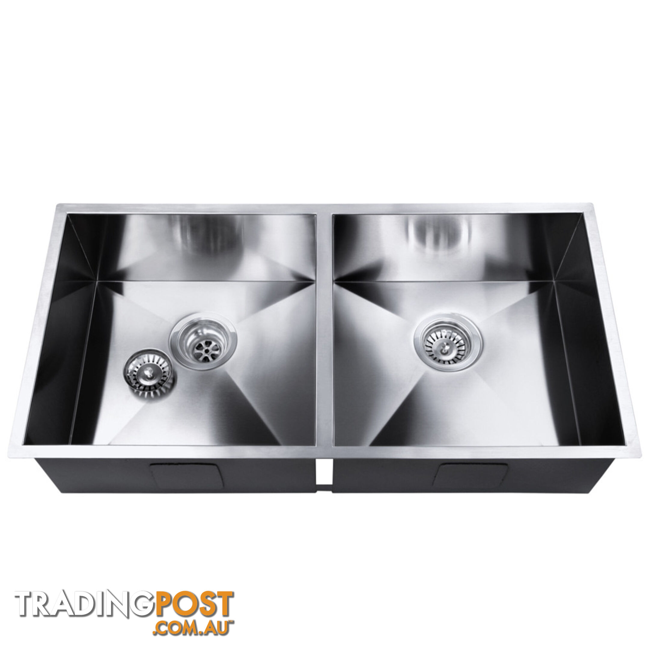 Stainless Steel Kitchen/Laundry Sink w/ Strainer Waste 870x450mm