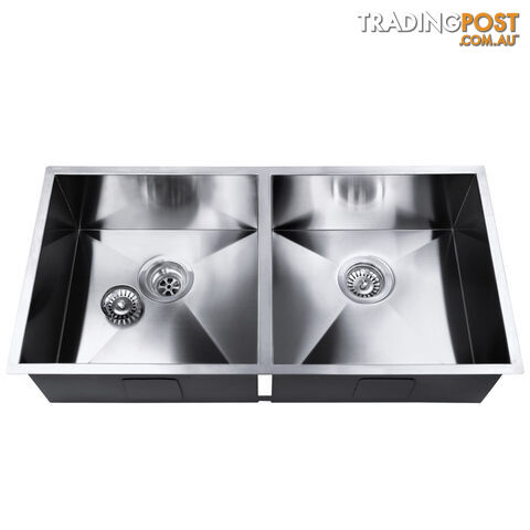 Stainless Steel Kitchen/Laundry Sink w/ Strainer Waste 870x450mm