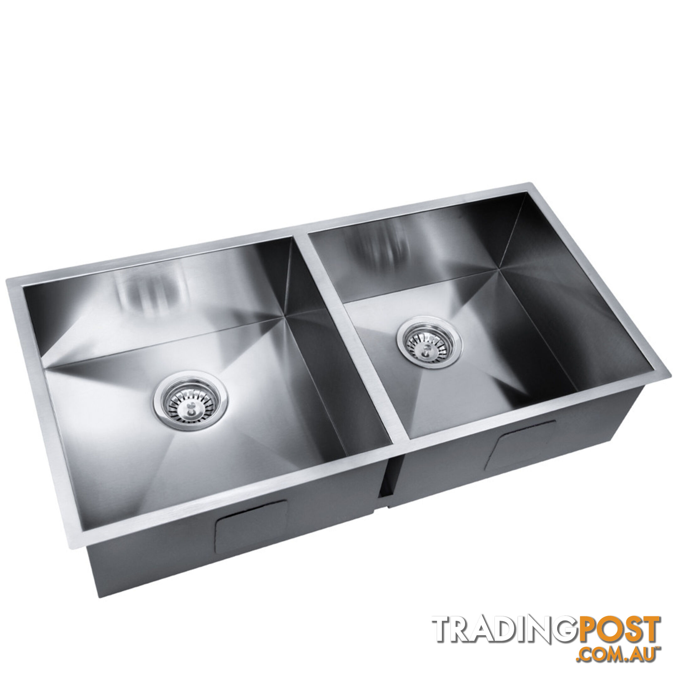 Stainless Steel Kitchen/Laundry Sink w/ Strainer Waste 870x450mm