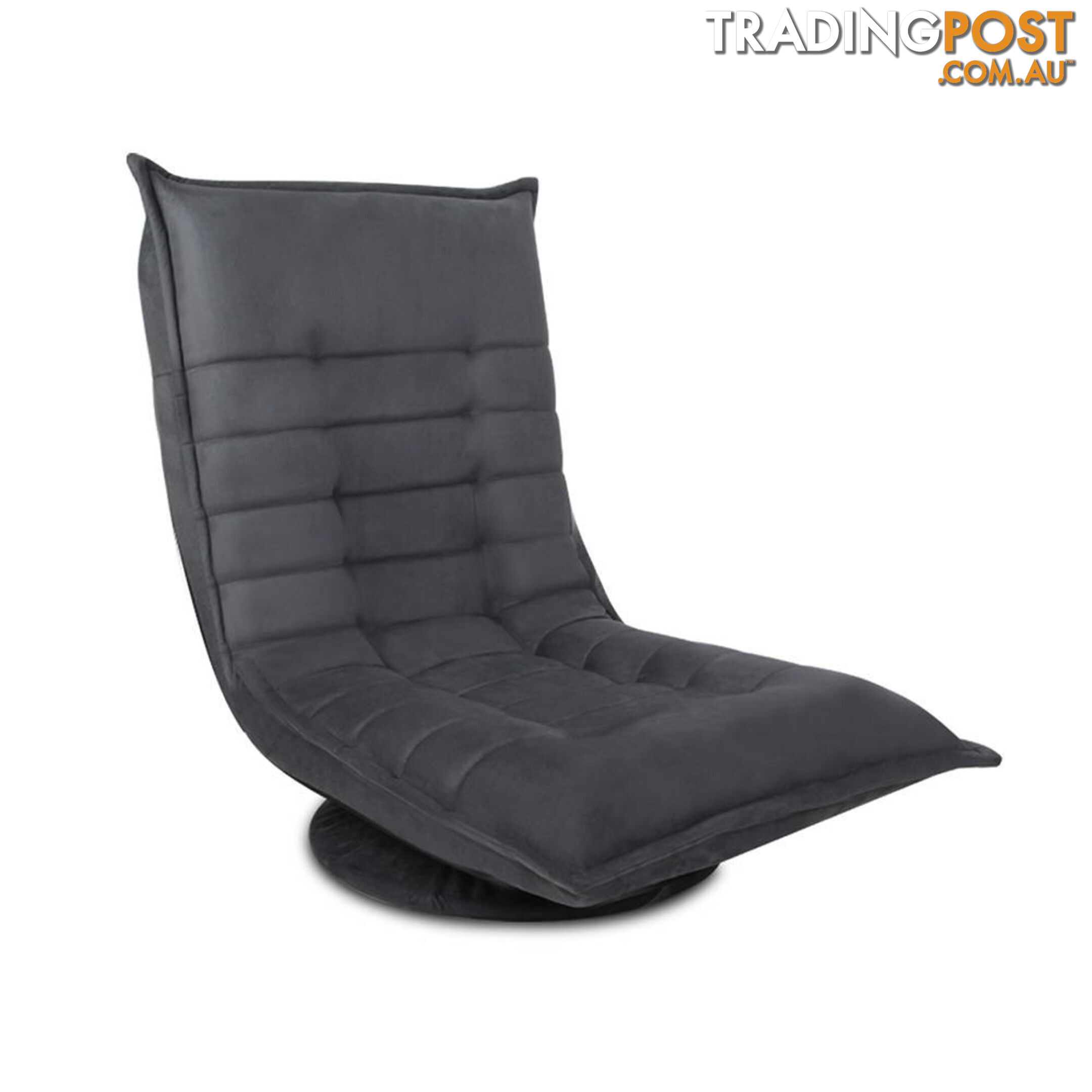 Single Size Lounge Chair with Arms  Grey