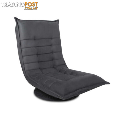 Single Size Lounge Chair with Arms  Grey