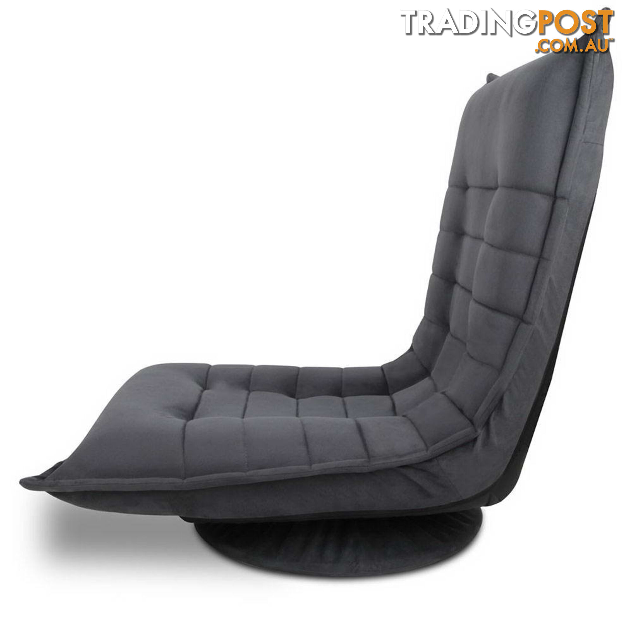 Single Size Lounge Chair with Arms  Grey