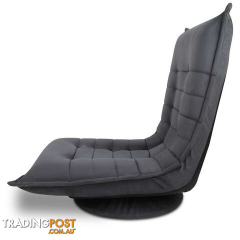 Single Size Lounge Chair with Arms  Grey