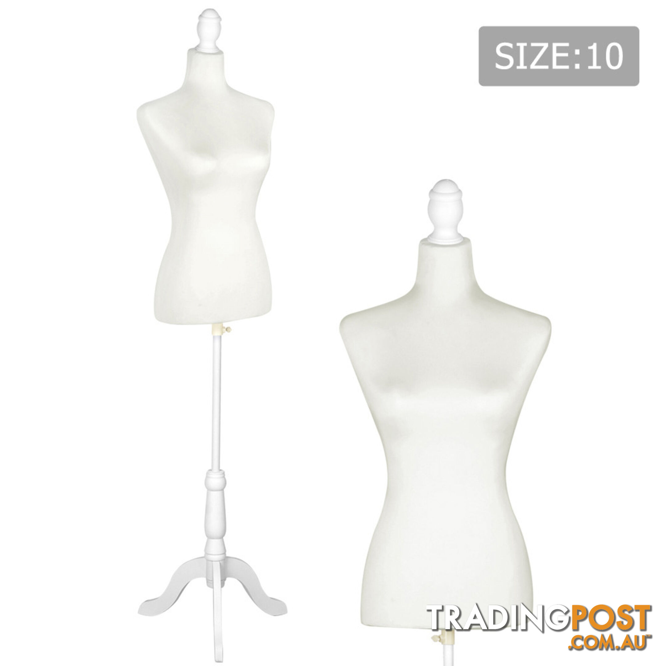 Female Mannequin Cloth Display Tailor Dressmaker White