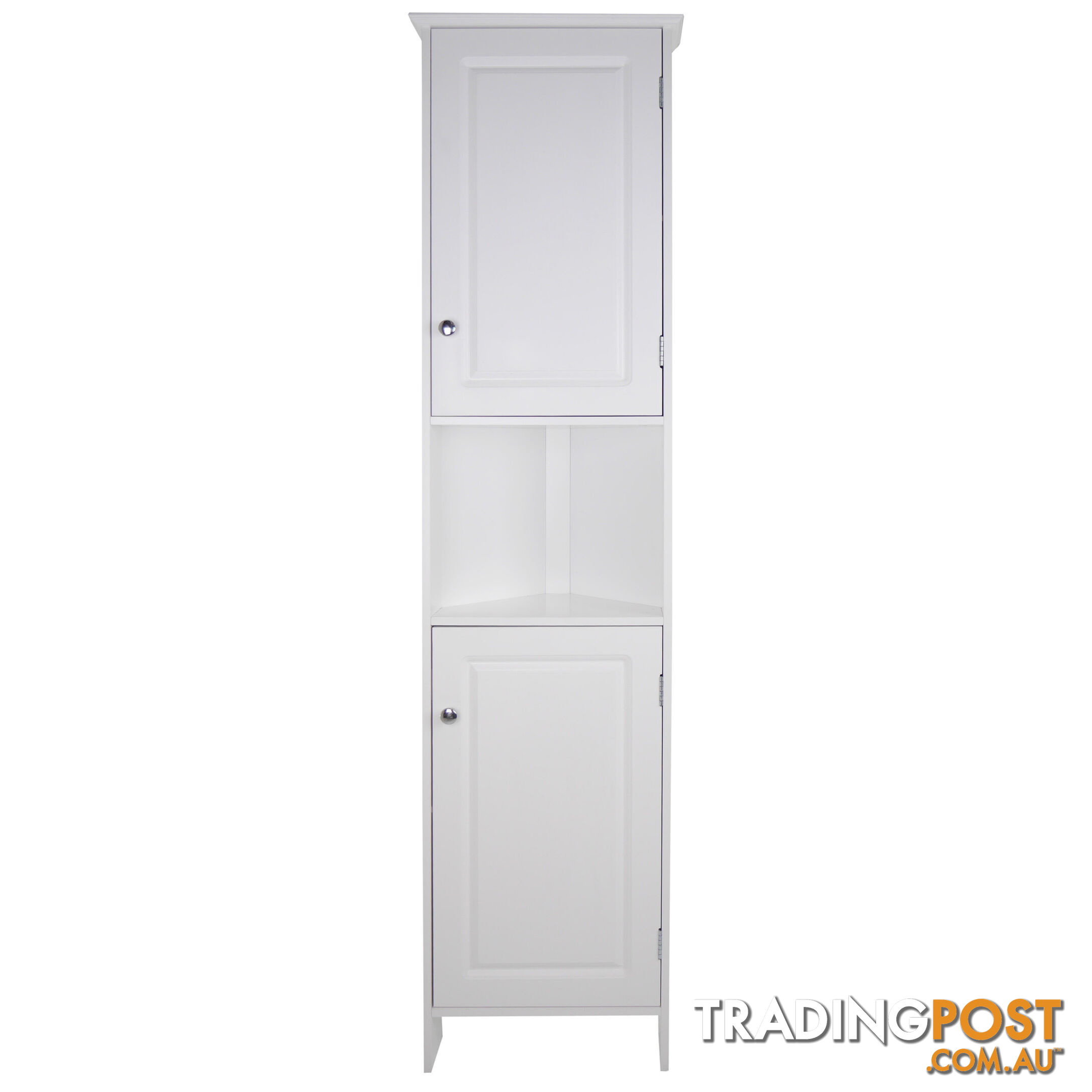 Dignity Tall Corner Cupboard with 2 Doors in WHITE