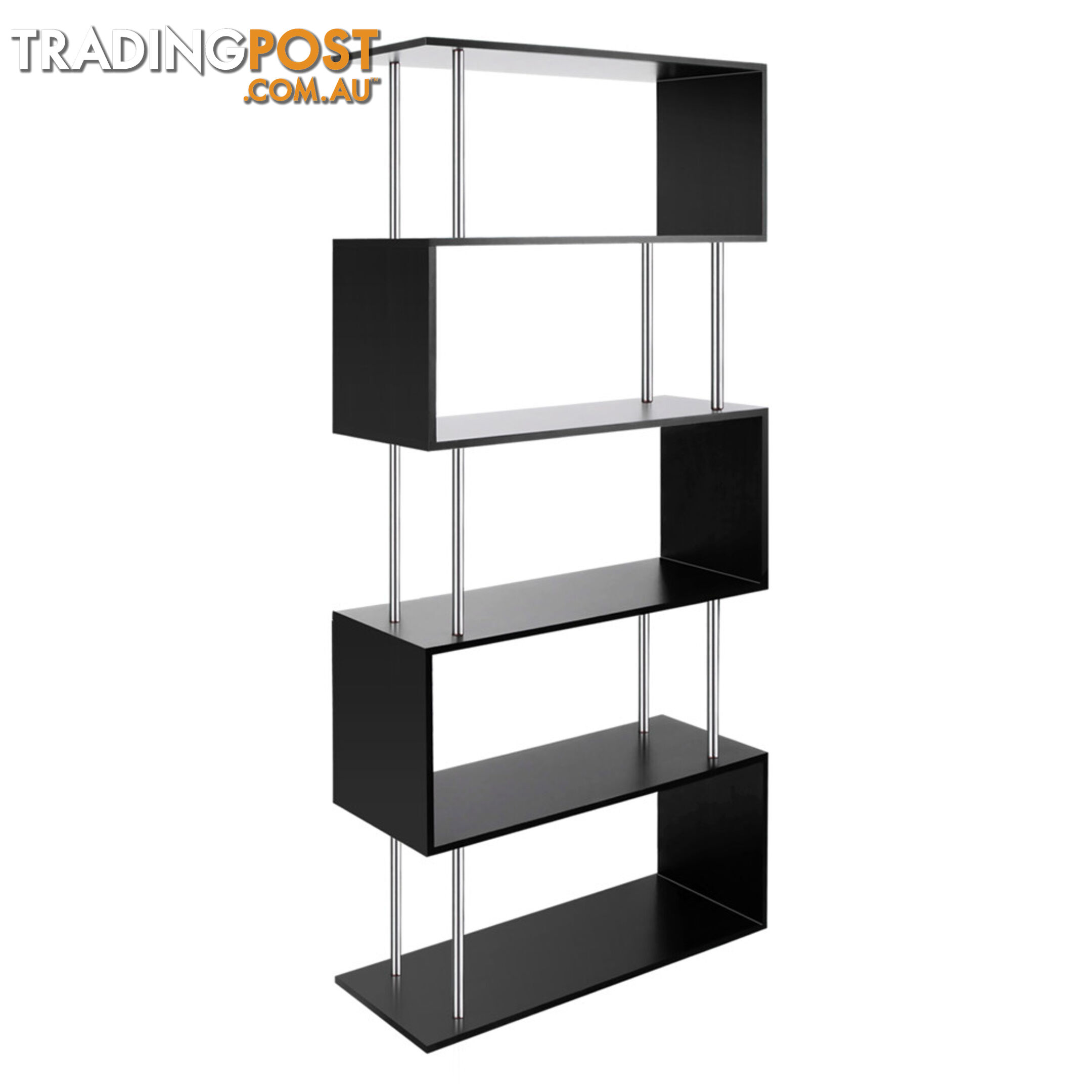 5 Tier Display/Book/Storage Shelf Unit Black