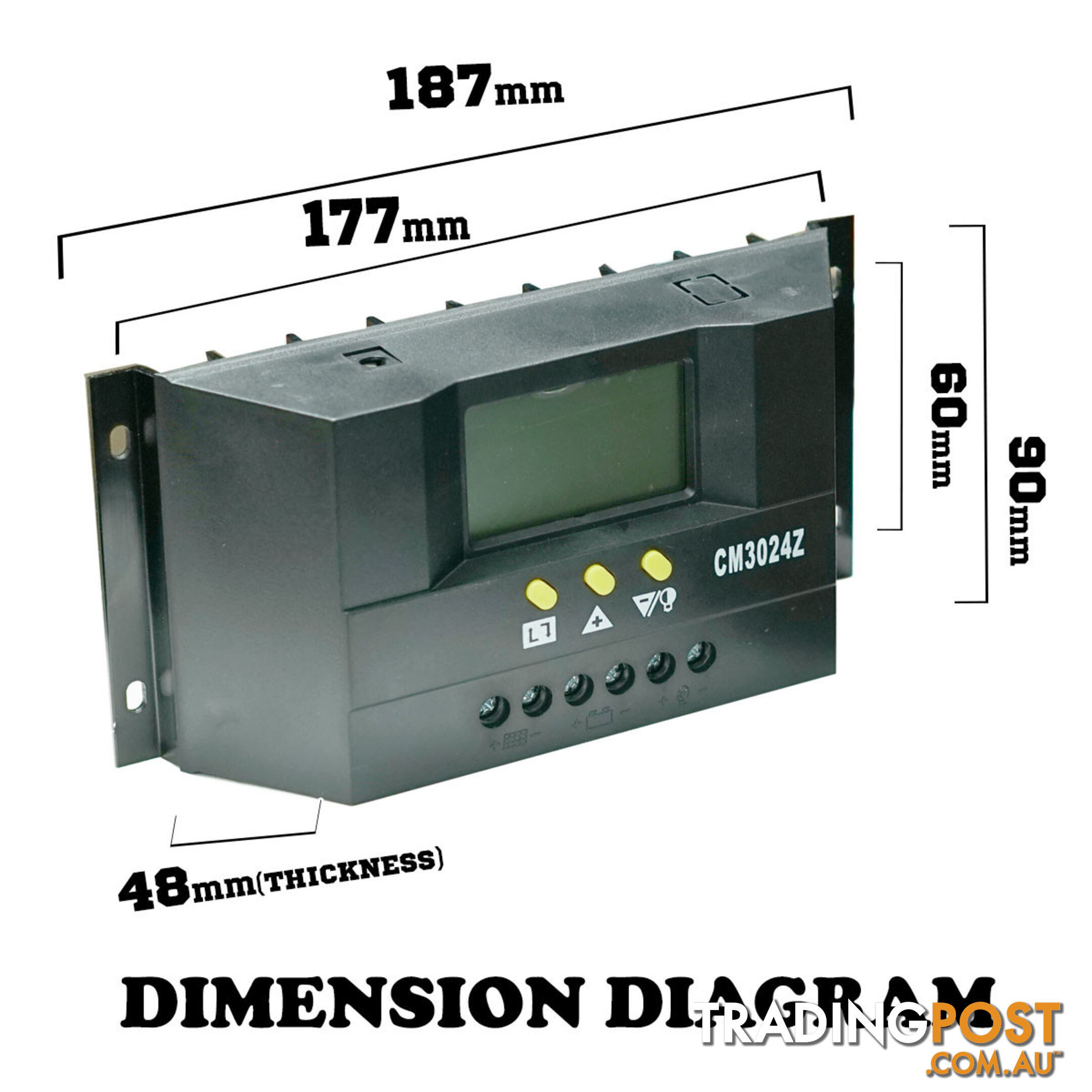 30A 12V-24V LCD Display PWM Solar Panel Regulator Charge Controller Battery Auto