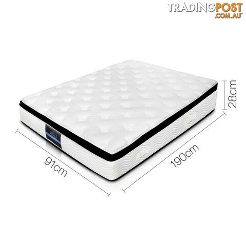 Latex Pillow Top Pocket Spring Mattress Single