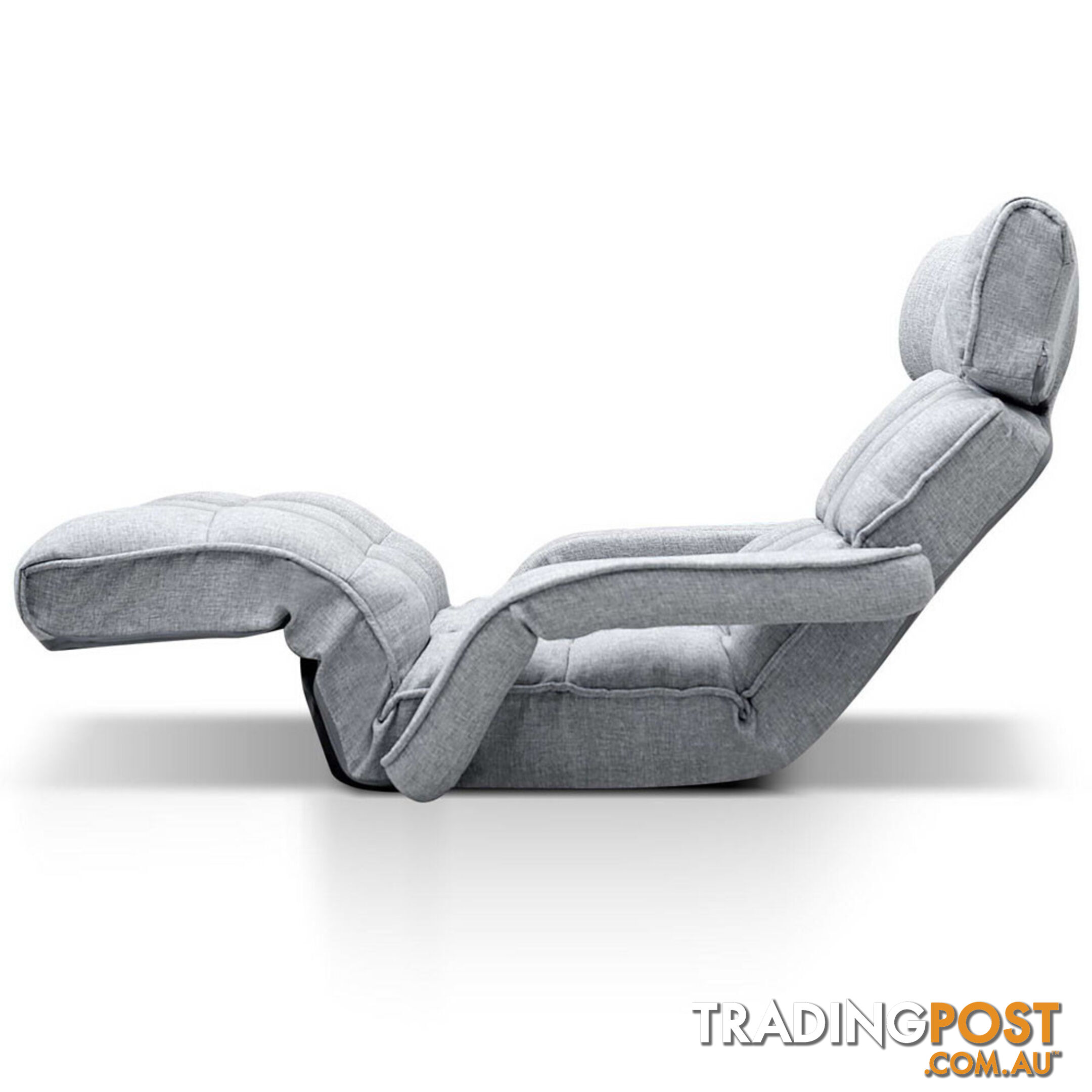 Single Size Lounge Chair with Arms - Charcoal