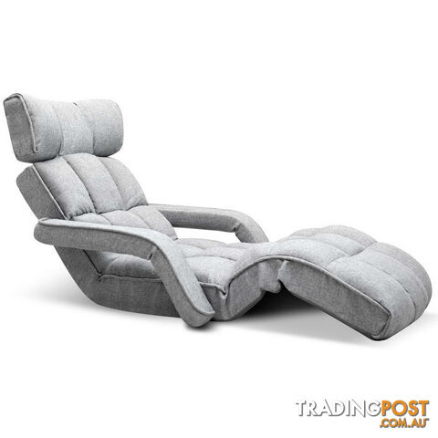 Single Size Lounge Chair with Arms - Charcoal