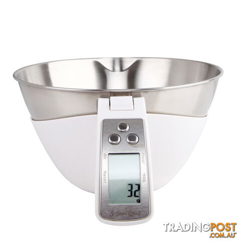 LCD Display Electronic Kitchen Scale Food Measuring Bowl