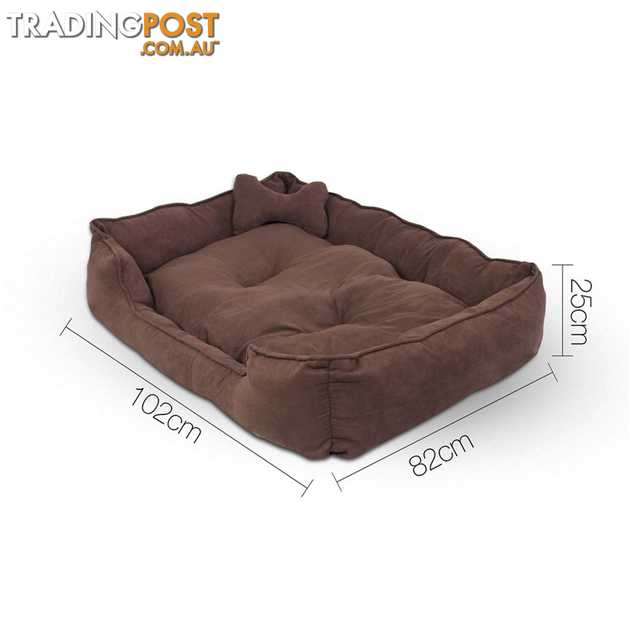 Faux Suede Washable Dog Bed - Extra Large