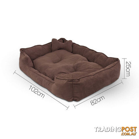 Faux Suede Washable Dog Bed - Extra Large