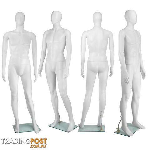 Full Body Male Mannequin Cloth Display Tailor Dressmaker White 186cm