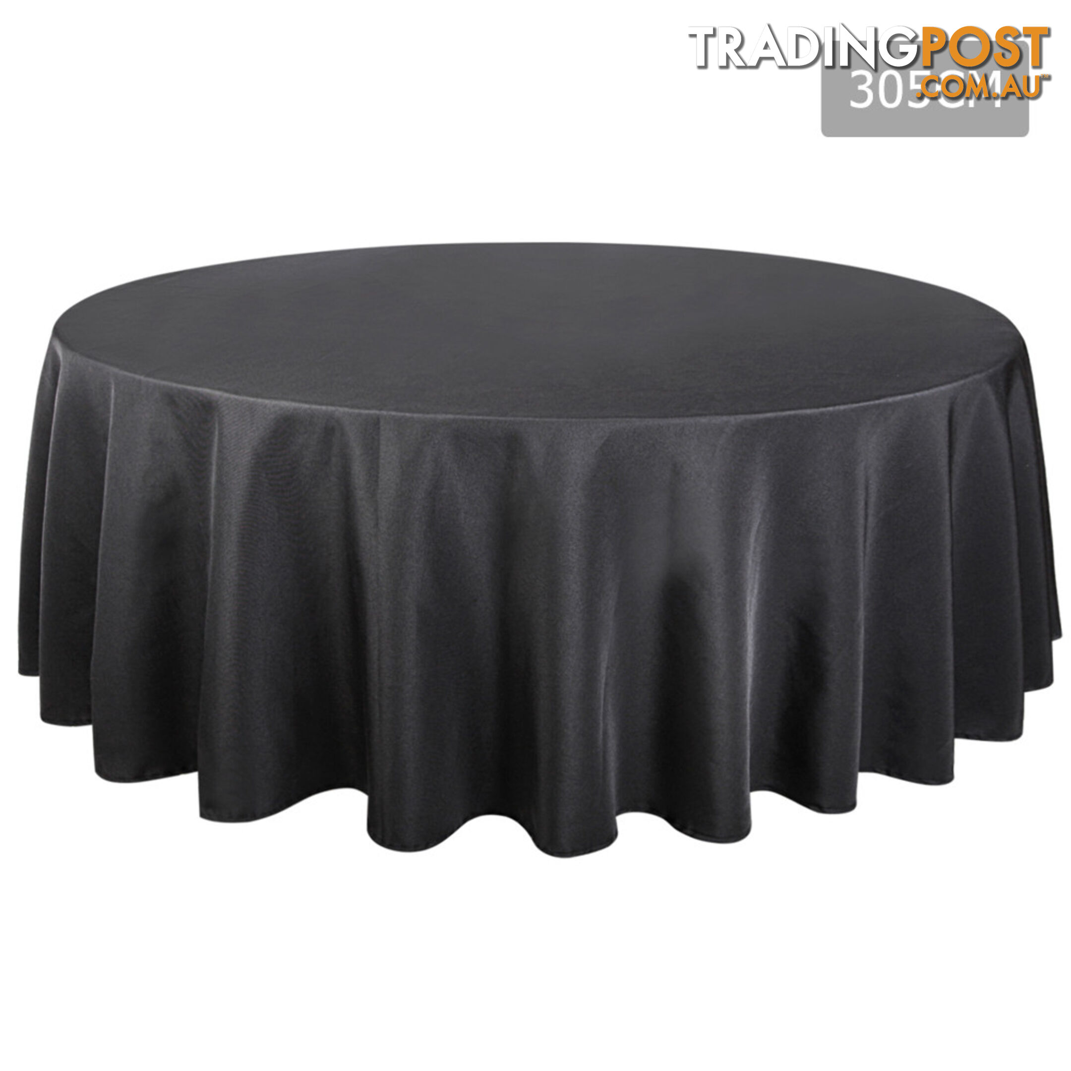 4 Pcs Wedding Table Cloth Round 305cm Black