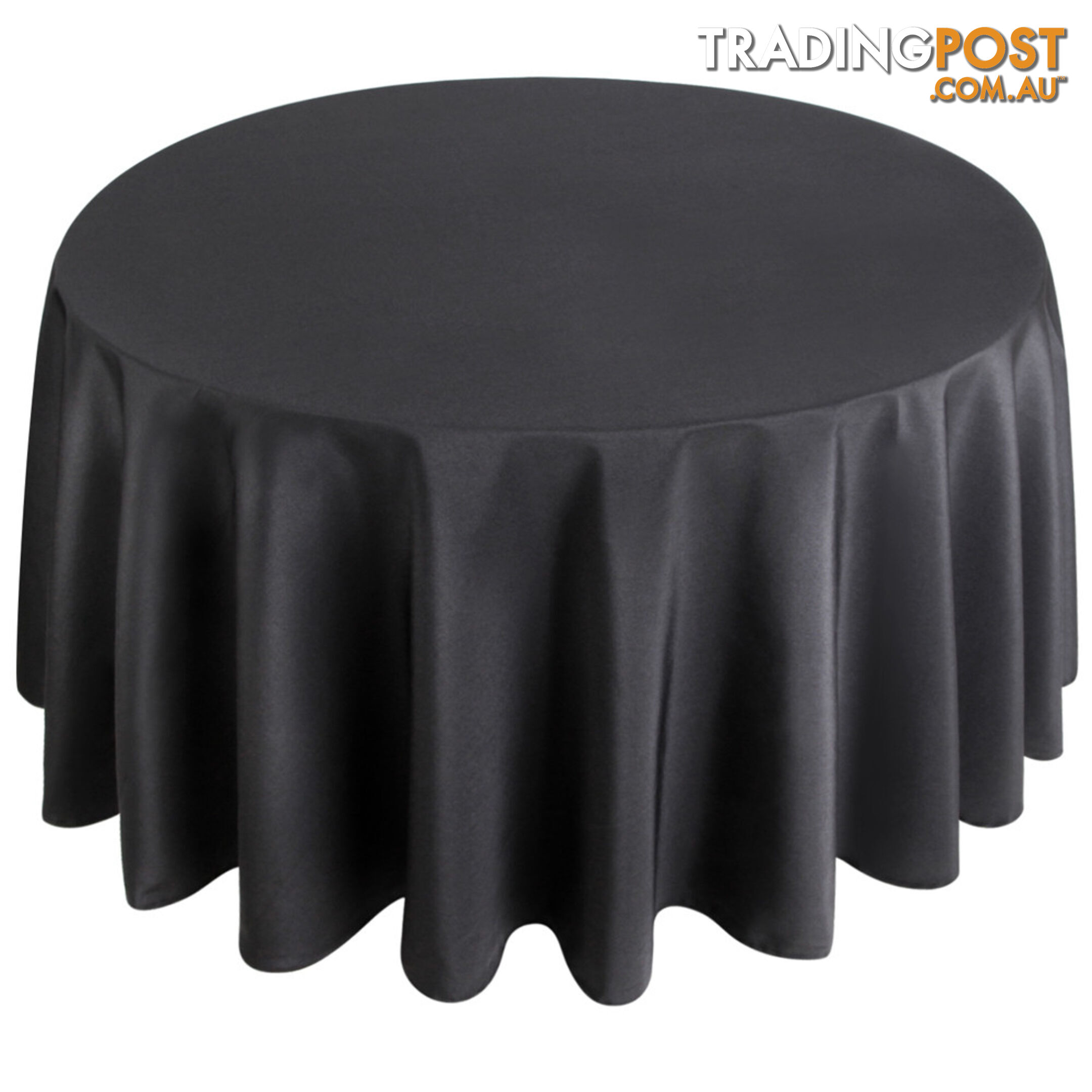 4 Pcs Wedding Table Cloth Round 305cm Black