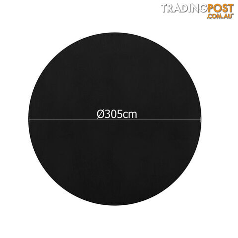 4 Pcs Wedding Table Cloth Round 305cm Black