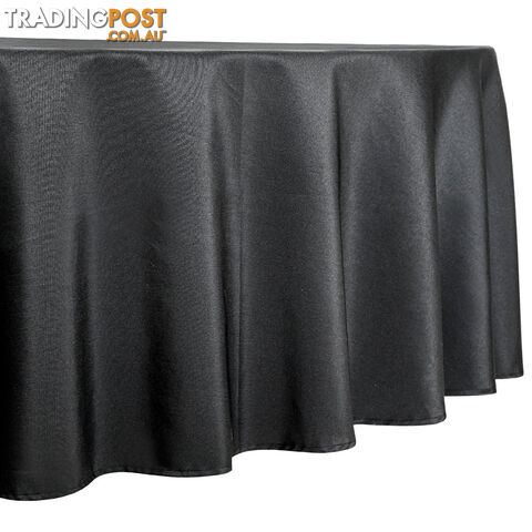 4 Pcs Wedding Table Cloth Round 305cm Black