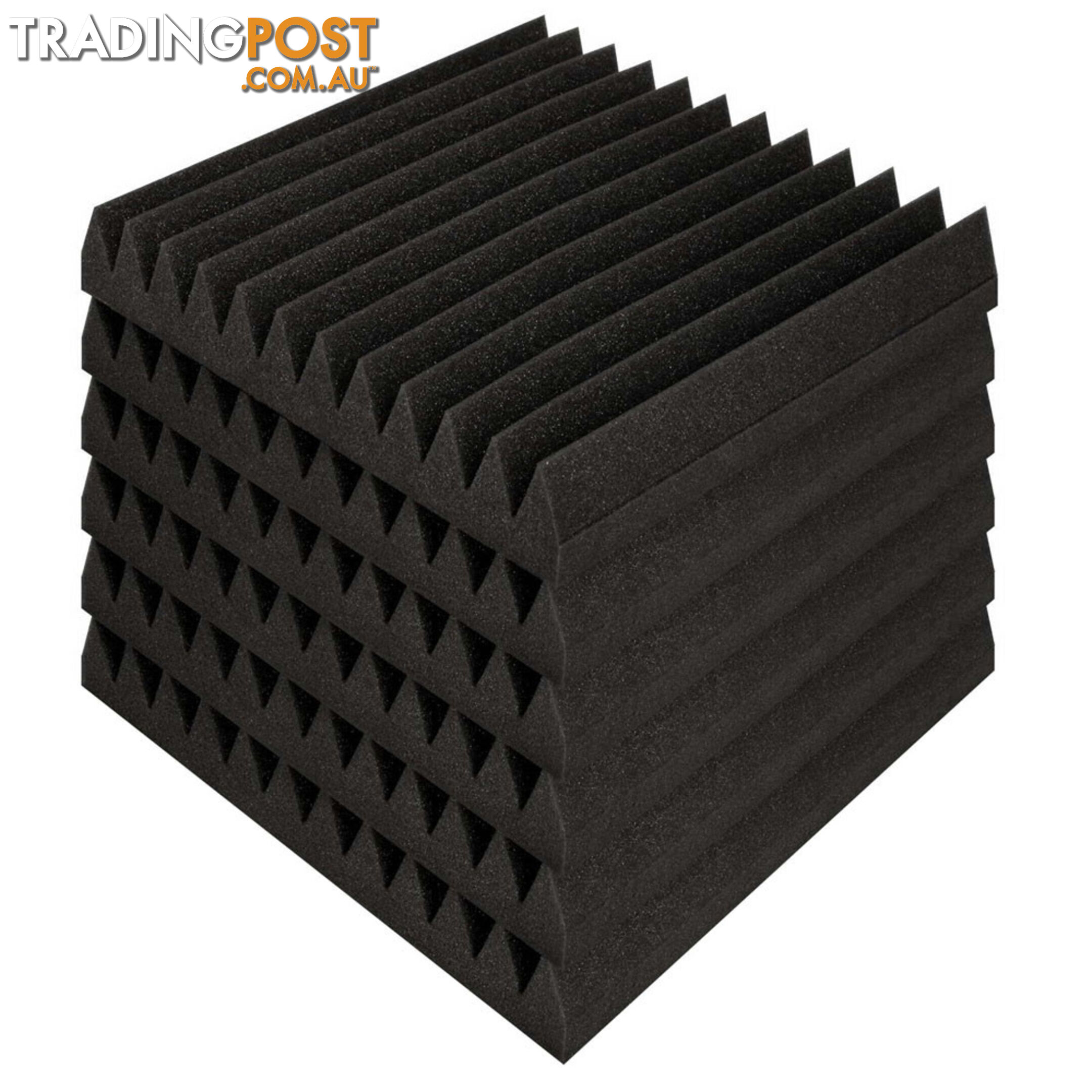 Set of 20 Studio Wedge Acoustic Foam Charcoal 30 x 30cm