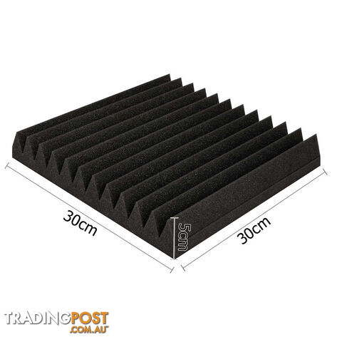 Set of 20 Studio Wedge Acoustic Foam Charcoal 30 x 30cm