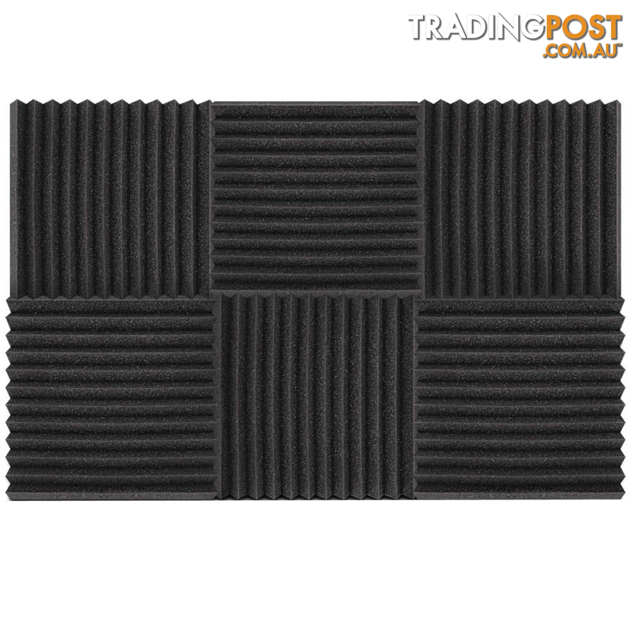 Set of 20 Studio Wedge Acoustic Foam Charcoal 30 x 30cm