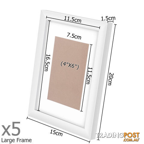 26 pcs Photo Frames Set Wall White